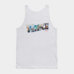 Vintage style Greetings from Venice in Italy retro souvenir Tank Top